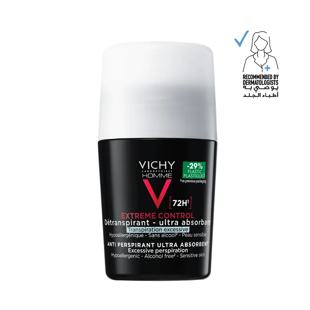 Vichy Homme 72HR Antiperspirant Deodorant Extreme Control Roll-On 50ml