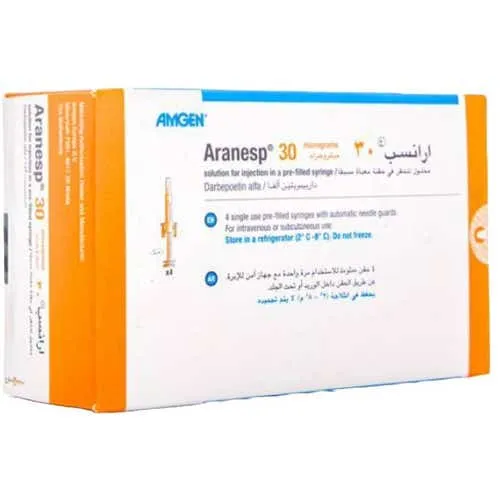 Aranesp 30 µg darbepoetin alfa pre‑filled Syringes × 4 (refrigerated)