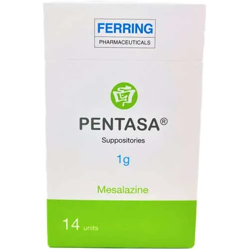 Pentasa 1 g Mesalazine Suppositories 14 Count