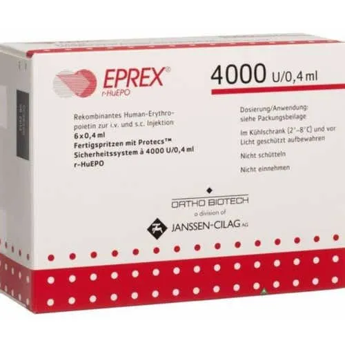 Eprex 4000 IU epoetin alfa pre‑filled Syringes × 6 (refrigerated)