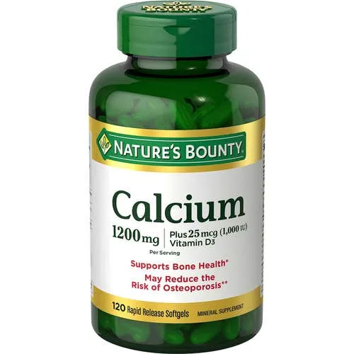 Nature's Bounty Calcium 1200 Mg With Vitamin D 120 Softgels
