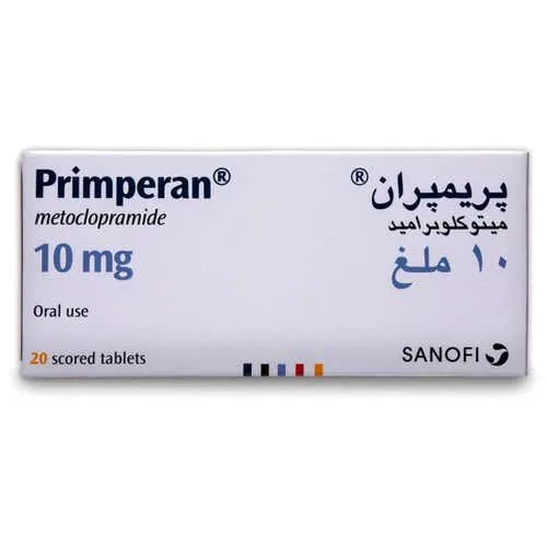 Primperan 10 mg metoclopramide Tablets × 20