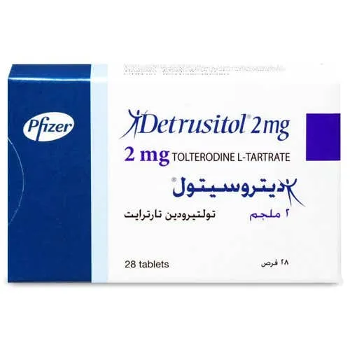 Detrusitol 2 mg Tolterodine 28 Tablets
