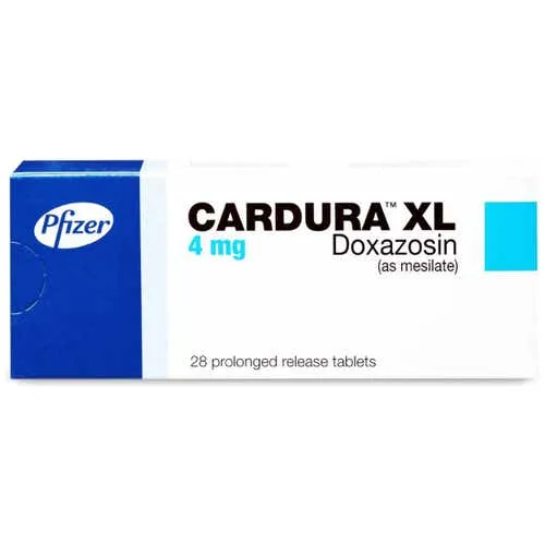 Cardura XL 4 mg doxazosin modified‑release 28 Tablets