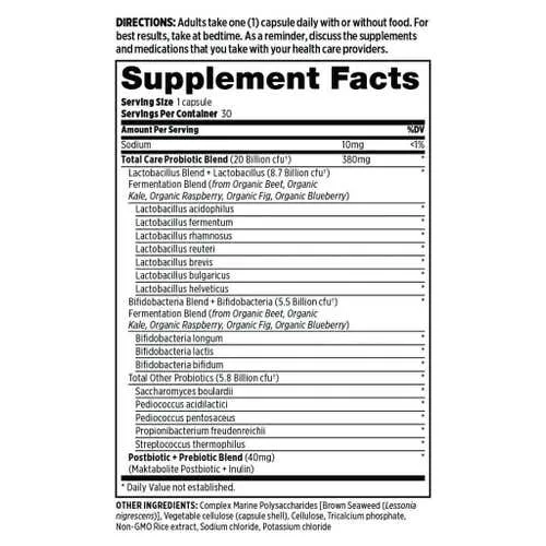 Probulin Total Care Probiotic 20 Billion 30 Capsules - Image 3