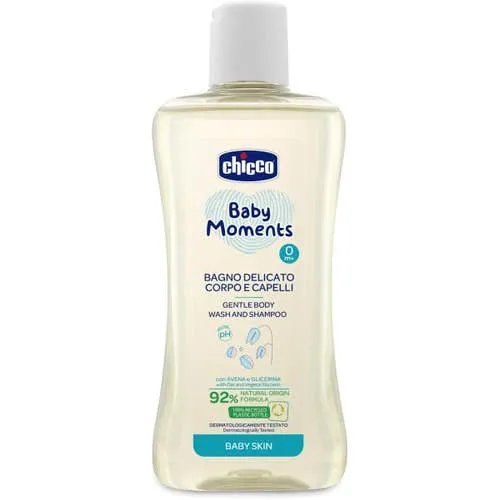 Chicco Baby Moments Gentle Wash And Shampoo 200 Ml