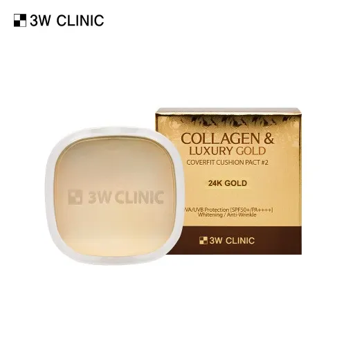 3W CLINIC Collagen & Luxury Gold Coverfit Cushion Pact No.02 - 10g
