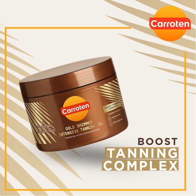 Carroten Gel Gold Shimmer Intensive Tanning Gel Spf0, 150ml - Image 2