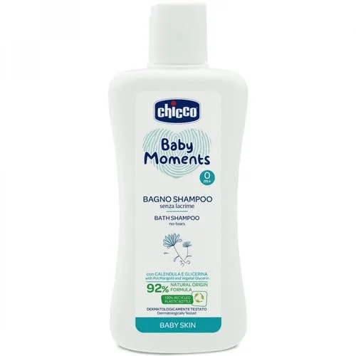 Chicco Baby Moments Wash And Shampoo 200 Ml