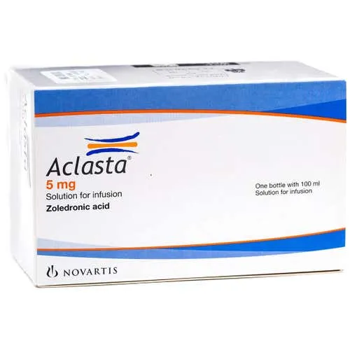 Aclasta 5 mg/100 mL zoledronic acid intravenous infusion