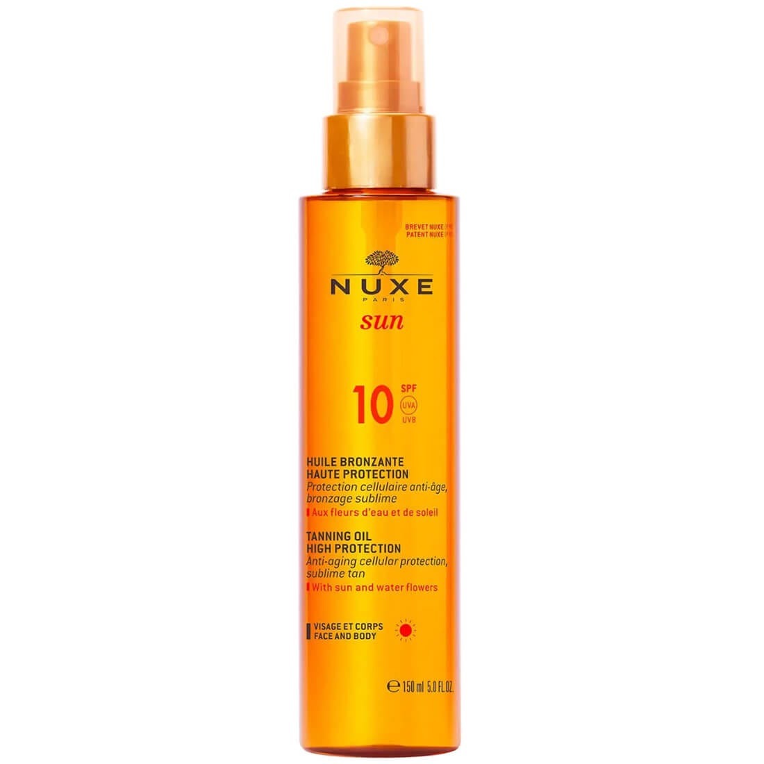 Nuxe Sun Tan Oil Spf 10 ,150 Ml