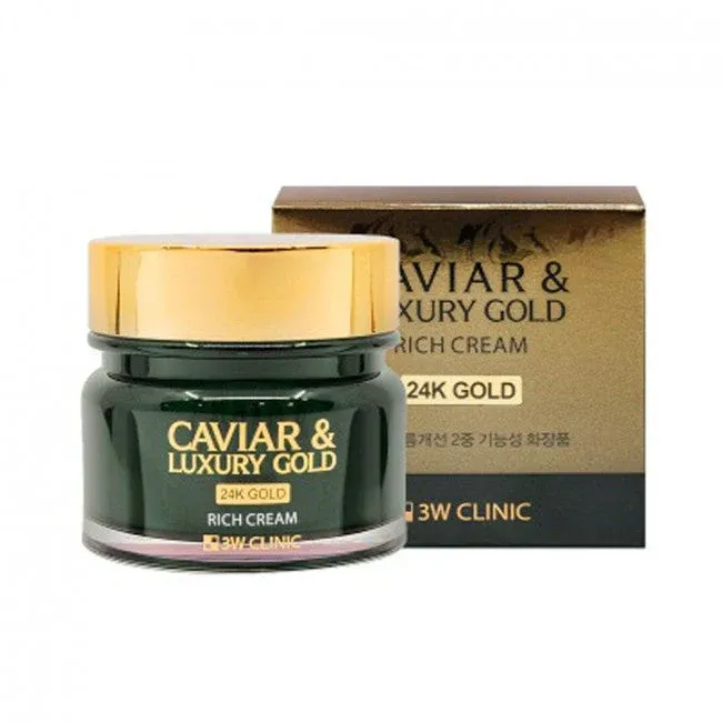 3W CLINIC Caviar & Luxury Gold Rich Cream 100g