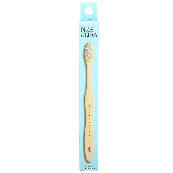 Plus Ultra, Bamboo Toothbrush, Brush Smile Repeat, Child, Soft, 1 Toothbrush