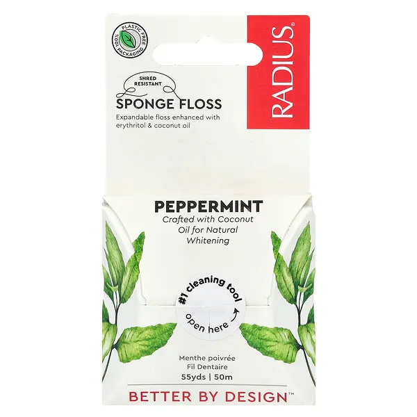 RADIUS, Sponge Floss, Peppermint, 55 yds (50 m)