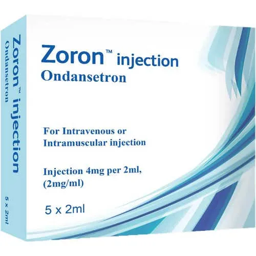Zoron 4 mg/2 mL Ondansetron Injection Ampoules Pack of 5