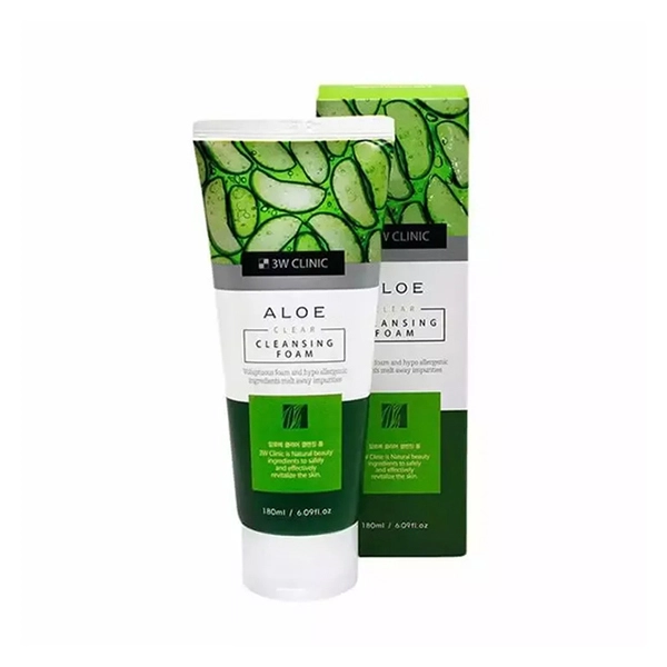 3W Clinic Aloe Clear Cleansing Foam 180m