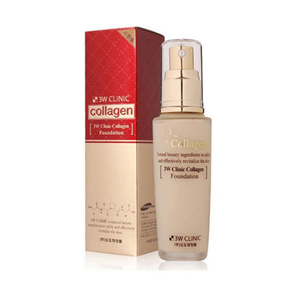 3W Clinic Collagen Foundation, 23 Natural Beige, 50 ml