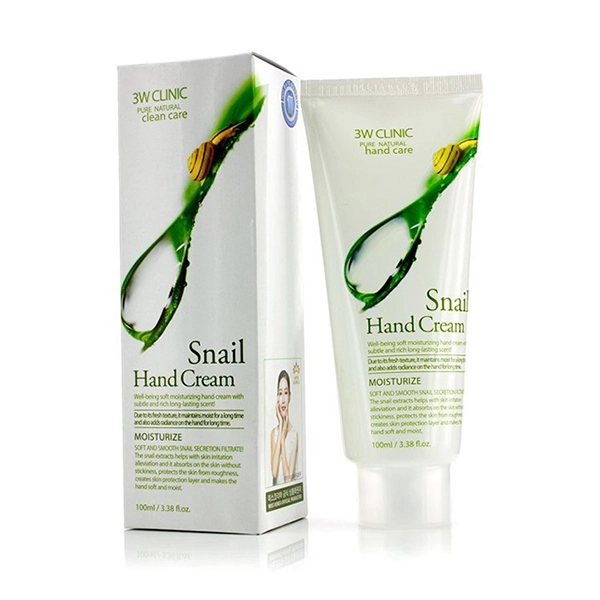 3W Clinic Snail Moisturizing Hand Cream 100ml - Image 3