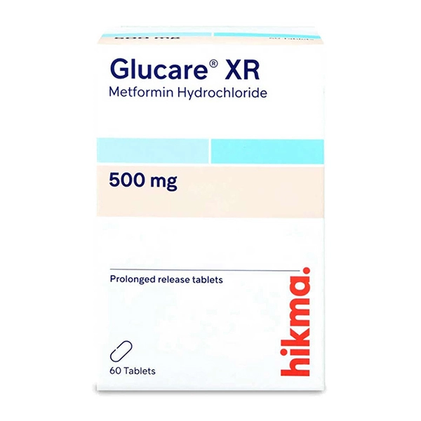 Glucare XR 500 mg Metformin Extended Release 60 Tablets