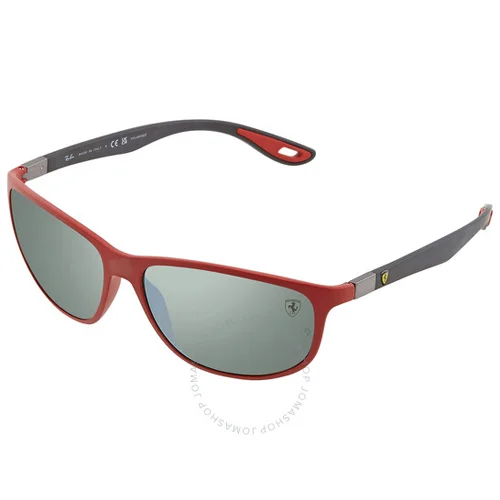 Ray-Ban Sunglasses Scuderia Ferrari Green Mirror Silver Pillow Unisex RB4394 - Image 4