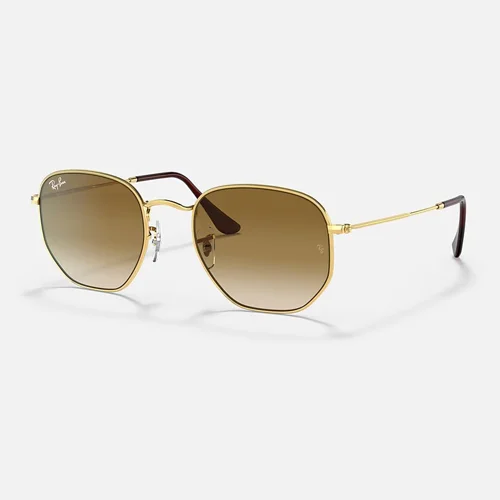 Ray-Ban Unisex hexagonal sunglasses Light Brown RB3548 - Image 3