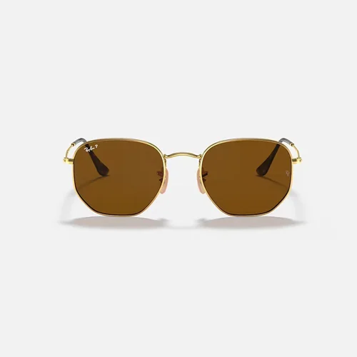 Ray-Ban Unisex hexagonal sunglasses brown RB3548N