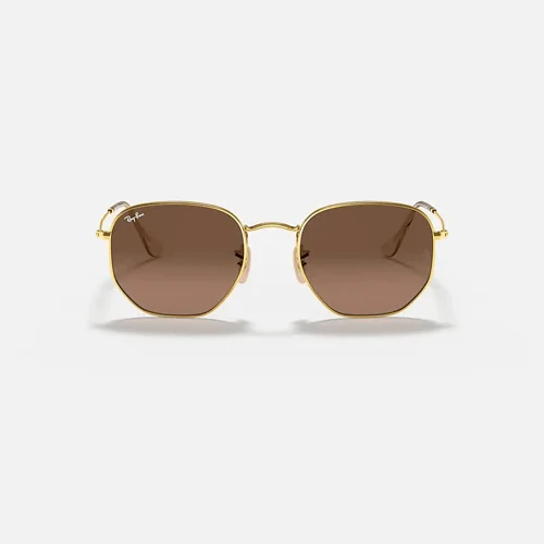 Ray-Ban Unisex hexagonal sunglasses brown gradient RB3548N