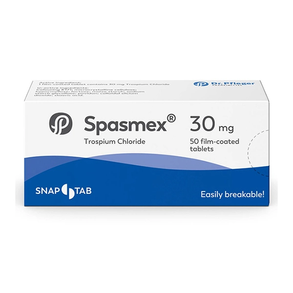 Spasmex Trospium Chloride 30 mg 50 Tablets