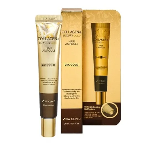 3W CLINIC Collagen & Luxury Gold Hair Ampoule - 30ml