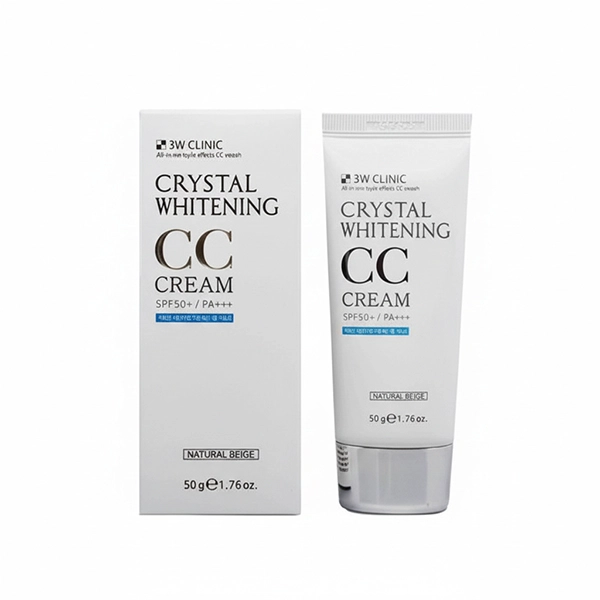 كريم 3W كلينيك كريستال للتبييض CC، عامل حماية من الشمس SPF50+ PA+++، 50 غرام