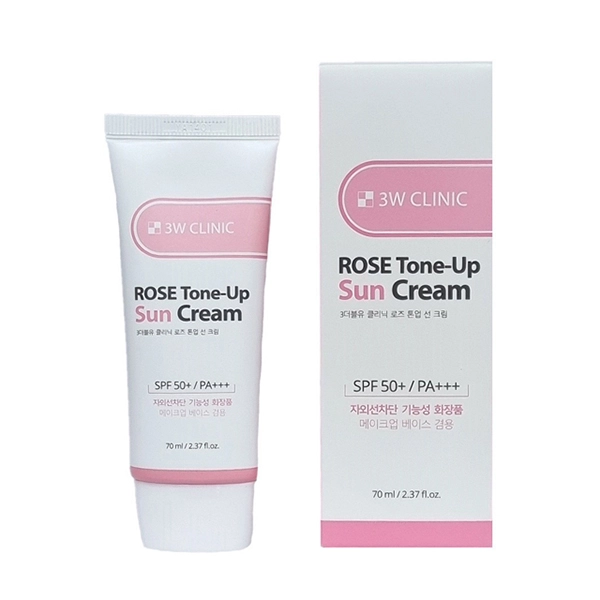 3w كلينك كريم ورد واقي شمس SPF 50+ PA+++ 70 مل