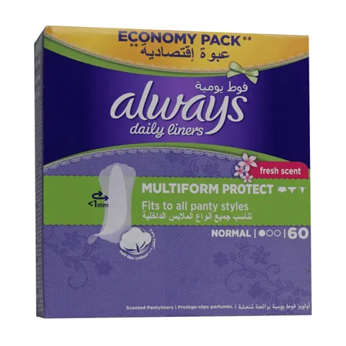 Always Daily Liners Fresh Scent Feminine Pantyliners, 60 pcs