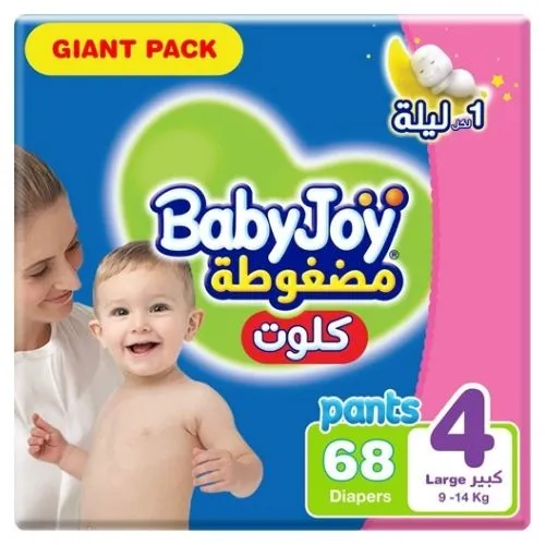 BabyJoy Culotte Giant Pack Size (4) Large 68 pcs Upto 14kg
