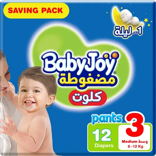 BabyJoy Culotte Saving Pack Size 3 Medium 12 pcs Upto 12kg