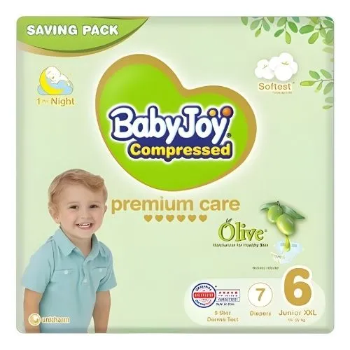 BabyJoy Olive Diapers Size (6) XXL, Mega Pack 34 Pcs Up To 25kg - Image 5