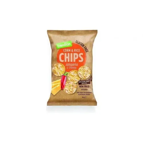 Benlian Corn Flakes, Brown Rice with Jalapenos and Cheese, 50g