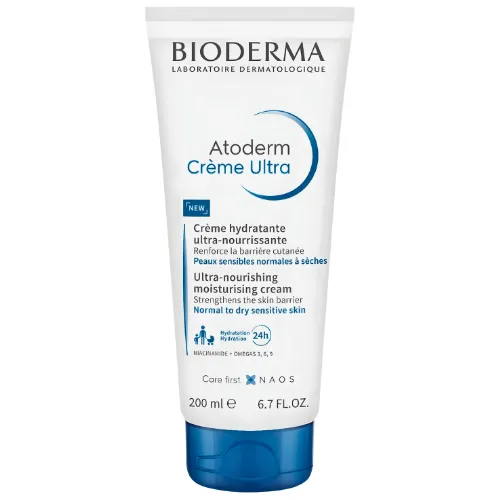 Bioderma Atoderm Ultra Moisturising Cream for Face & Body for dry skin, 200 ml