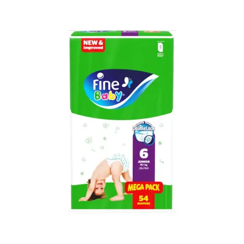 Fine Baby Double Lock Diapers, Size 6, 54 pcs