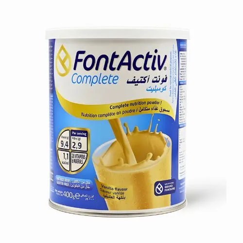 Font Active Complete Milk, Gluten and Lactose Free, Vanilla Flavor, 400g