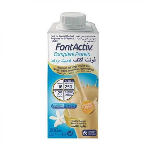 Font Active Complete Protein Liquid Milk, Vanilla Flavor, 200ml