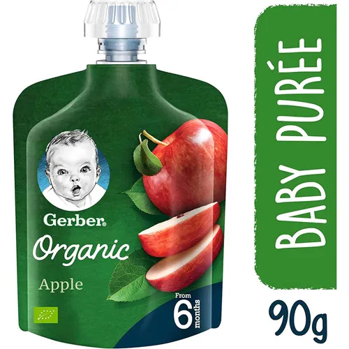 Gerber Organic Nutritious Puree Apples , 90g