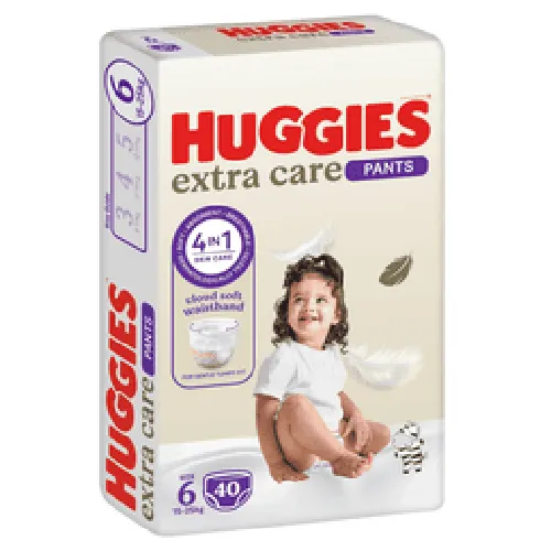 Huggies Extra Care Diaper Pants, Size 6, 40 pcs