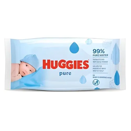 Huggies Pure Baby Wipes, Paraben and Alcohol Free, 56 Wipes