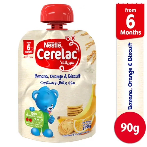 Nestlé Banana Orange Liquid Cerelac with Biscuits, 90g