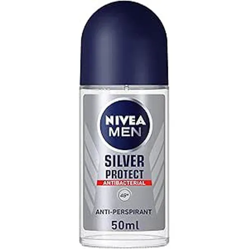 Nivea Antiperspirant  Roll-On, Silver Protect for Men, 50 ml