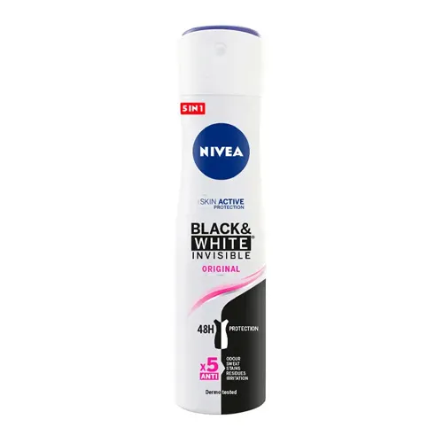 Nivea Antiperspirant Spray Invisible Black and White for Women, 200 ml