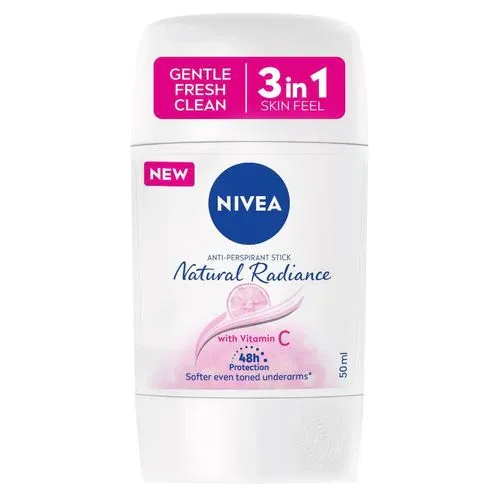 Nivea Antiperspirant Stick Natural Radiance for Women, 50 ml