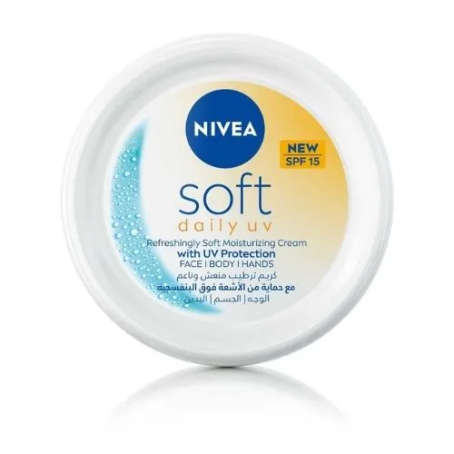 Nivea Cream Soft Daily UV Moisturizing Cream SPF 15, 100 ml