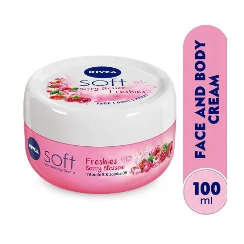 Nivea Cream Soft Freshies Moisturizing Cream Berry Blossom , 100 ml