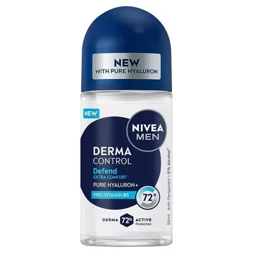 Nivea Antiperspirant Roll-On, Derma Control B5 for Men, 50 ml